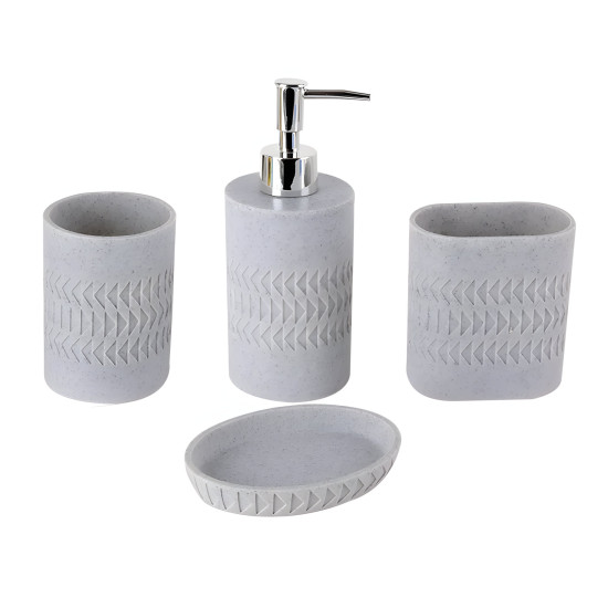 Ceramic Bathroom Set - 4 Pcs
